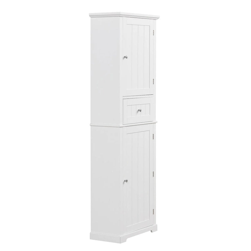 Hoher Badezimmerschrank mit Schublade und verstellbarem Einlegeboden
