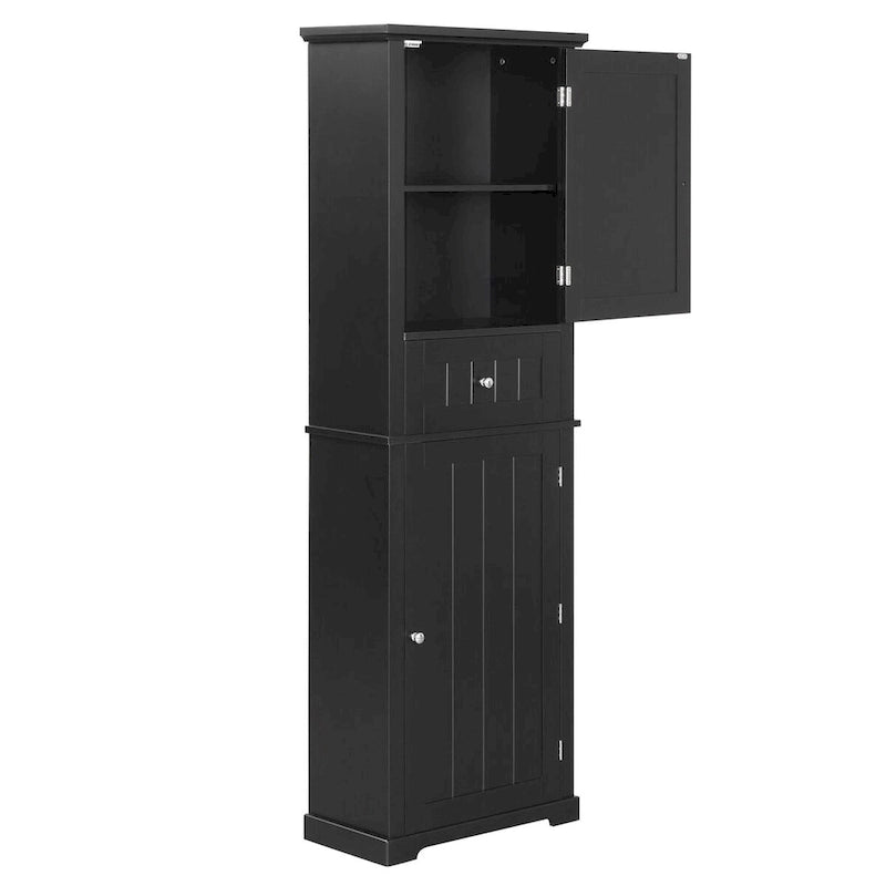 Hoher Badezimmerschrank mit Schublade und verstellbarem Einlegeboden