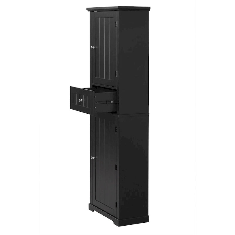 Hoher Badezimmerschrank mit Schublade und verstellbarem Einlegeboden
