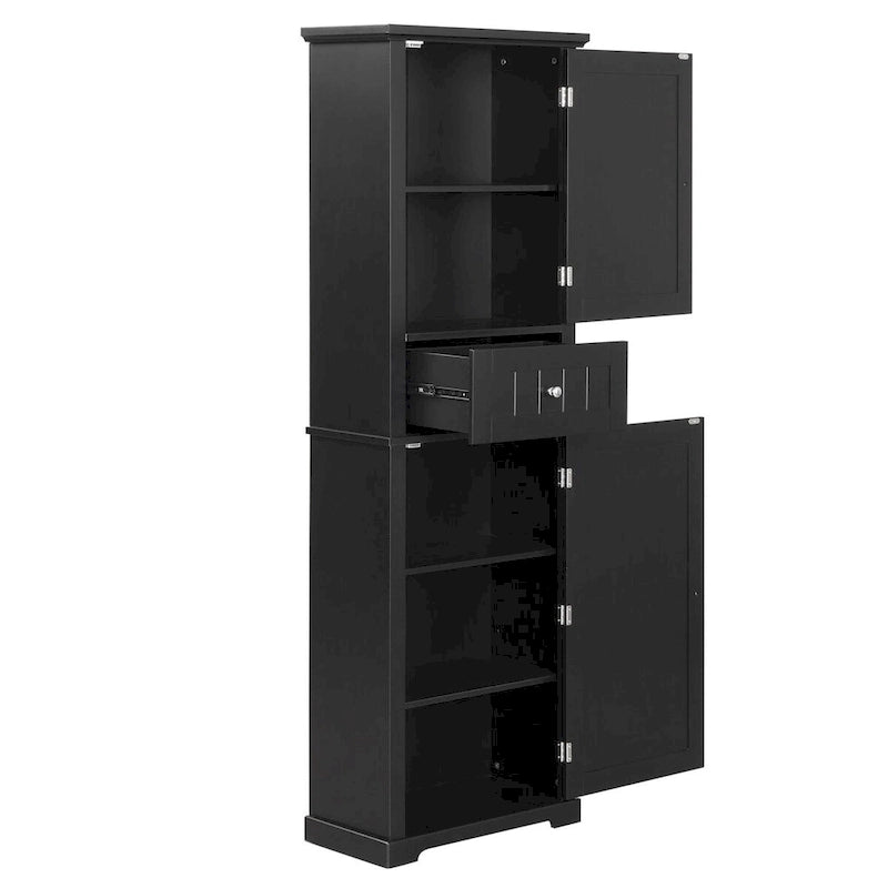 Hoher Badezimmerschrank mit Schublade und verstellbarem Einlegeboden