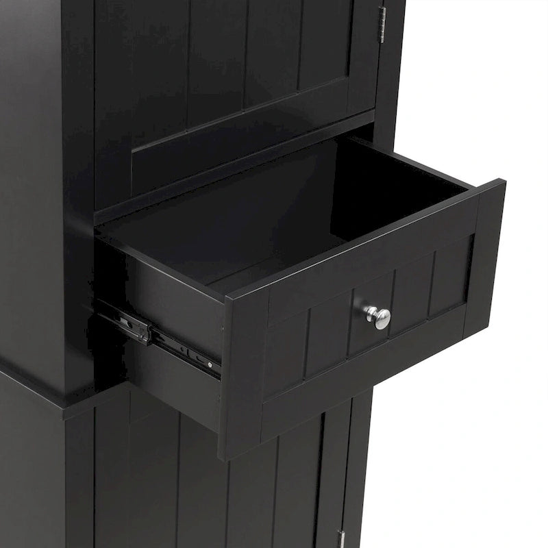 Hoher Badezimmerschrank mit Schublade und verstellbarem Einlegeboden