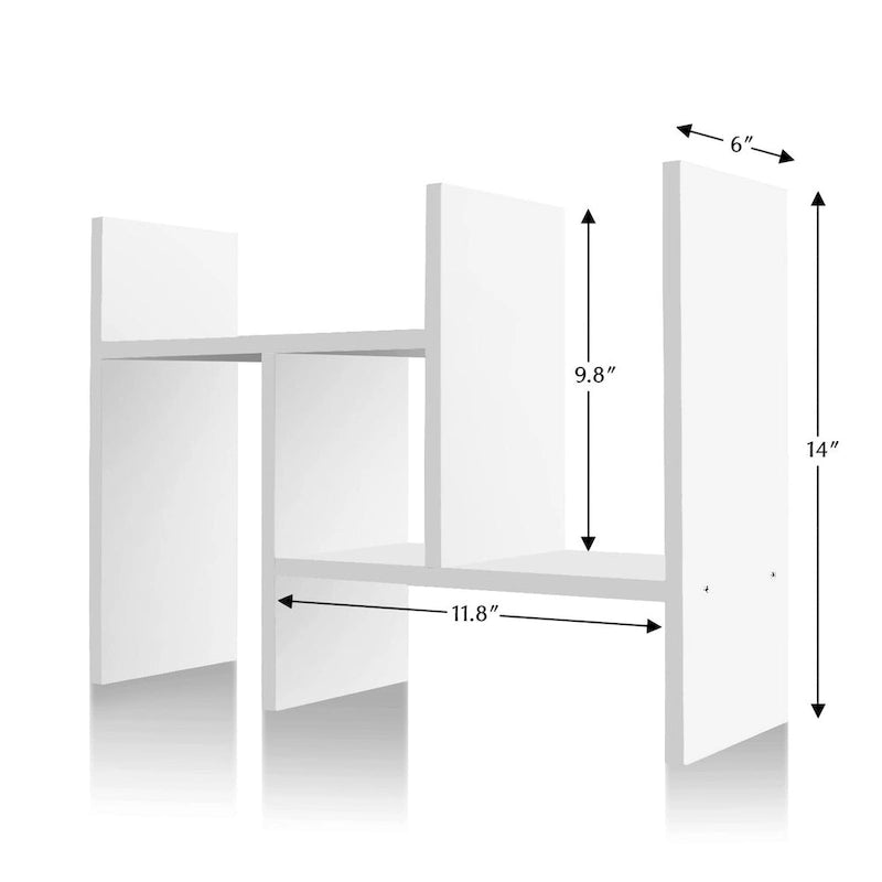 Schreibtisch-Organizer aus Holz mit Ablage und Stauraum