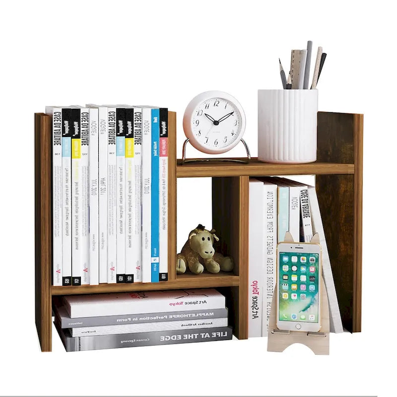 Schreibtisch-Organizer aus Holz mit Ablage und Stauraum