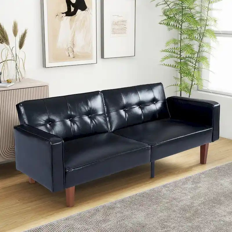 Futon-Schlafsofa mit Memory-Schaumstoff, umwandelbares Schlafsofa für das Wohnzimmer - 68.11*30.11*28.74