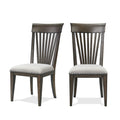 Lot de 2 chaises de salle à manger rembourrées avec clous décoratifs, pour coin repas, cuisine ou salon