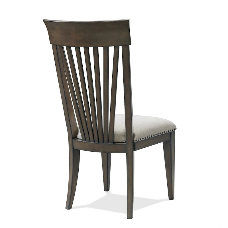 Lot de 2 chaises de salle à manger rembourrées avec clous décoratifs, pour coin repas, cuisine ou salon